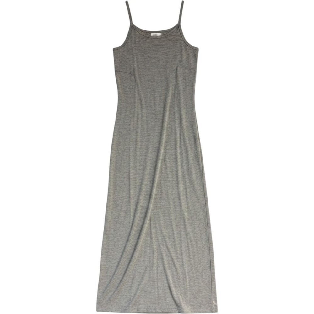 PrettyLittleThing Womens Heather Grey High Neck Bodycon Midi Dress Sleeveless
